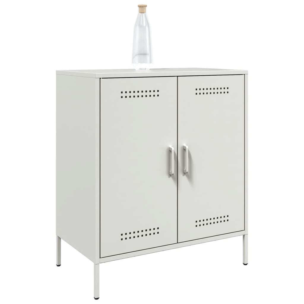 vidaXL Szafka, biała, 68x39x79 cm, stal