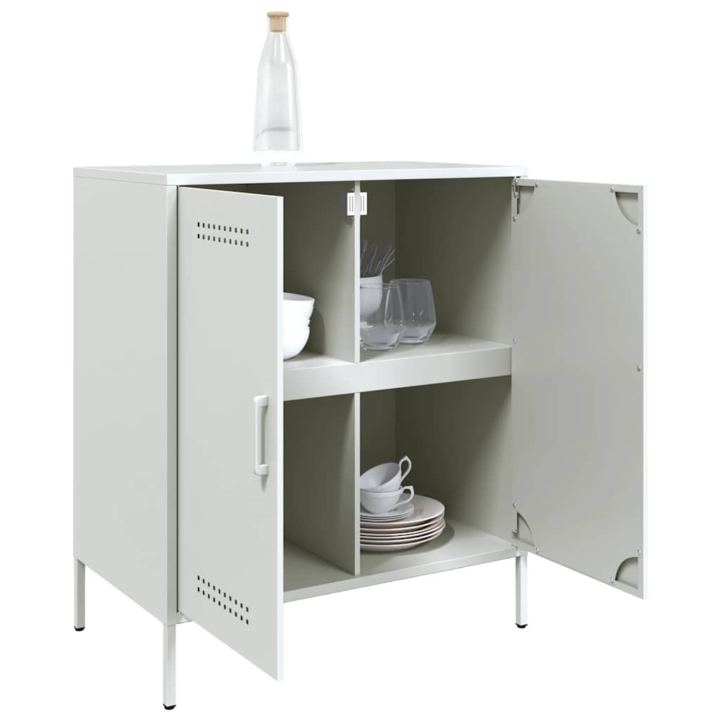 vidaXL Szafka, biała, 68x39x79 cm, stal