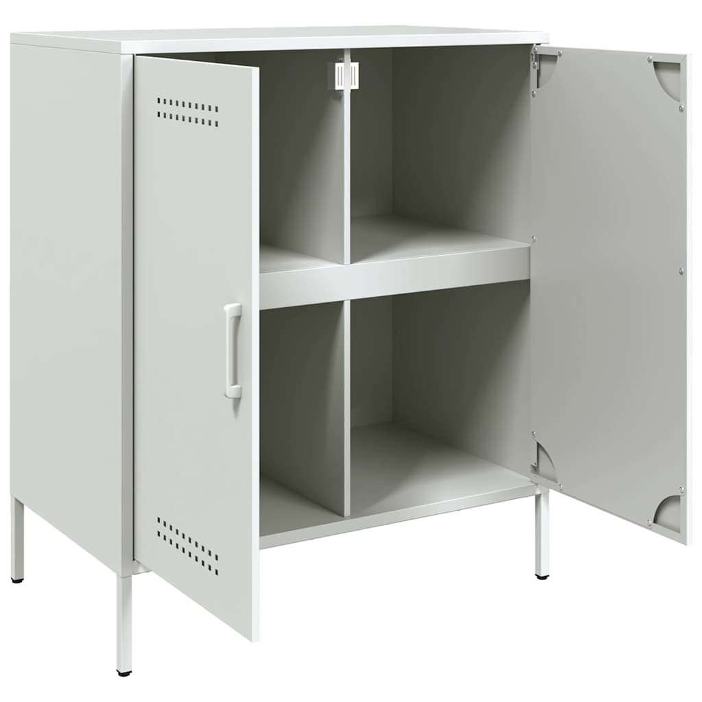 vidaXL Szafka, biała, 68x39x79 cm, stal