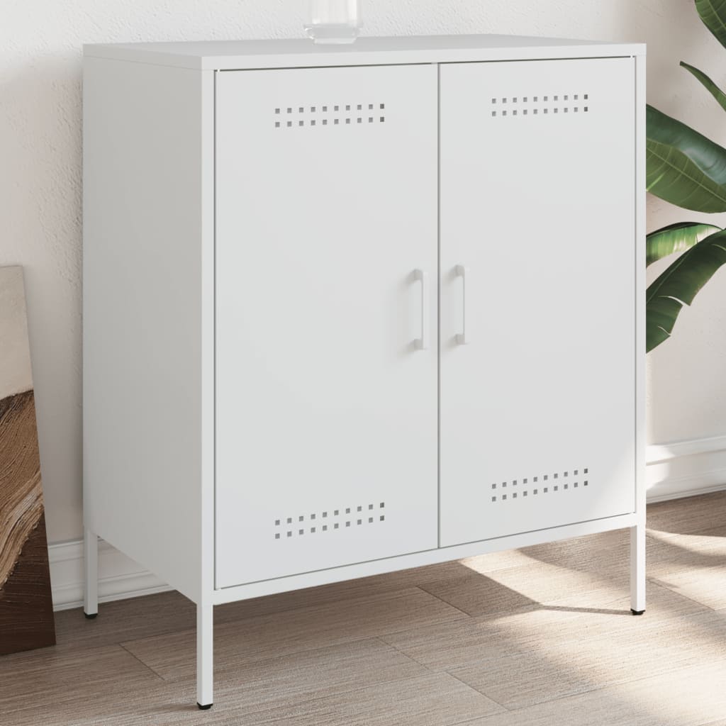 vidaXL Szafka, biała, 68x39x79 cm, stal