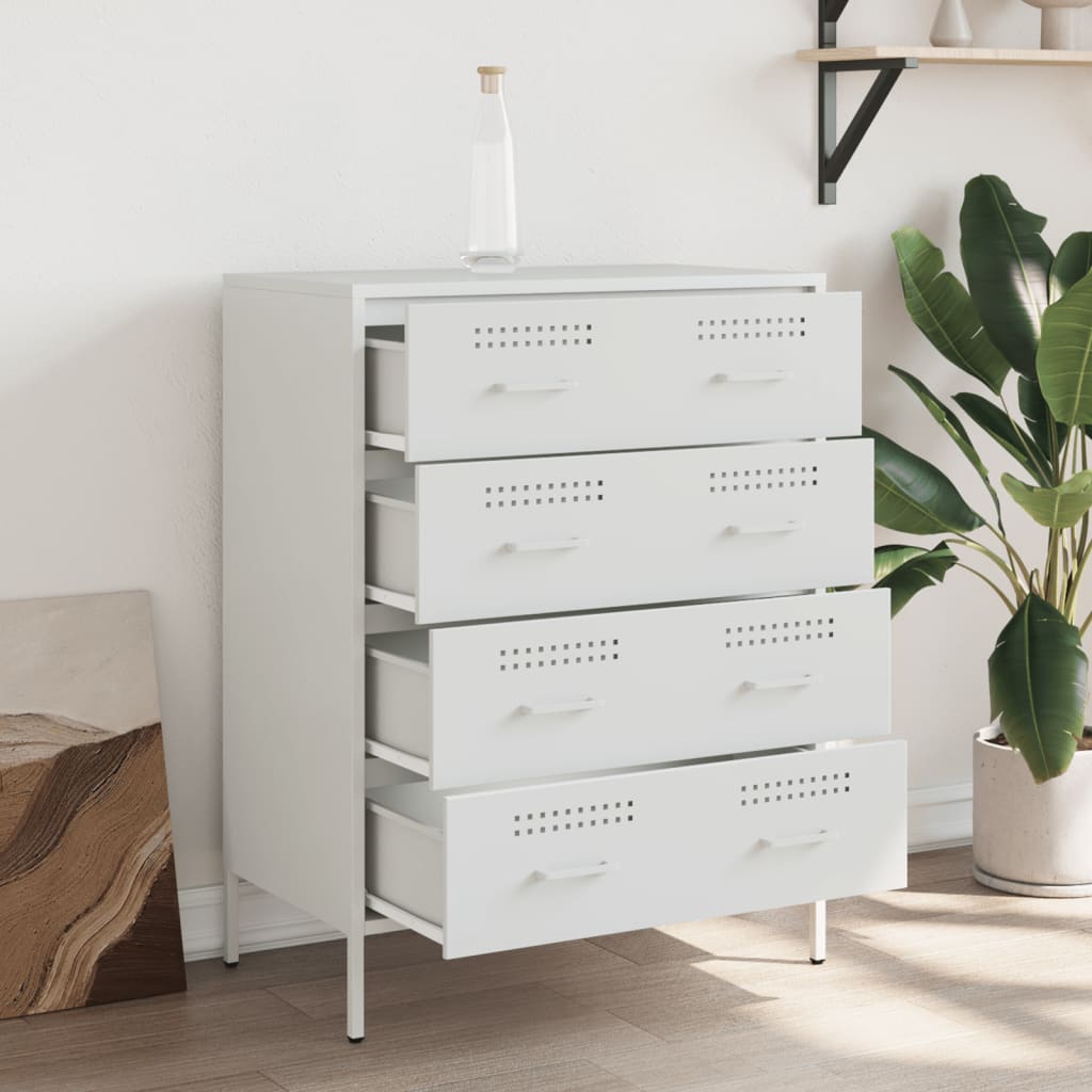 vidaXL Szafka, biała, 68x39x89 cm, stal