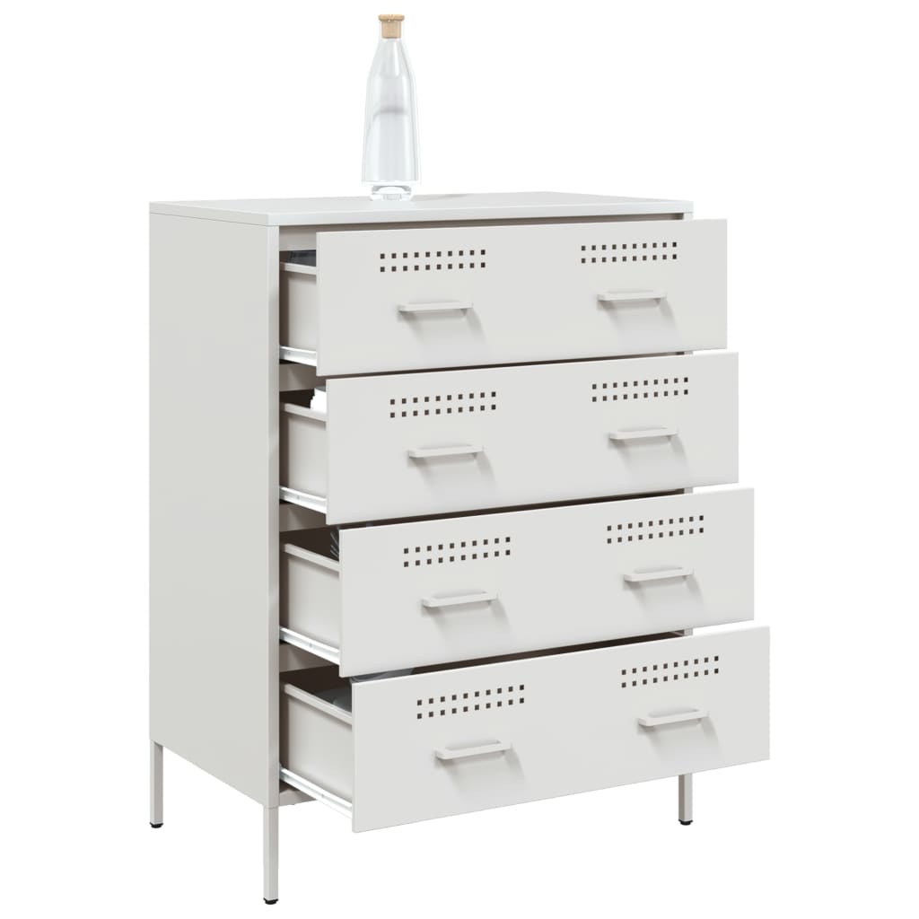 vidaXL Szafka, biała, 68x39x89 cm, stal