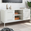 vidaXL Szafka pod telewizor, biała, 100,5x39x50,5 cm, stalowa