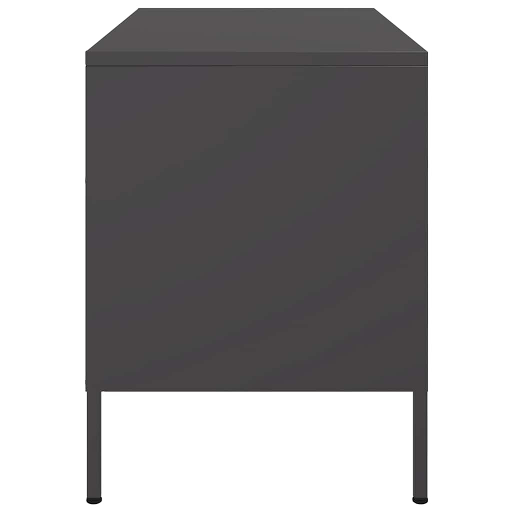 vidaXL Szafka RTV, czarna, 68x39x50,5 cm, stalowa