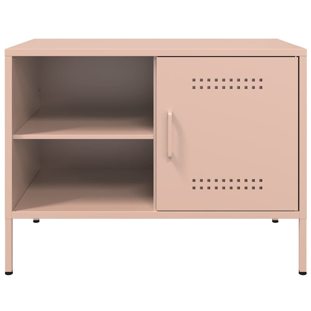 vidaXL Szafki pod telewizor, 2 szt., różowe, 68x39x50,5 cm, stalowe