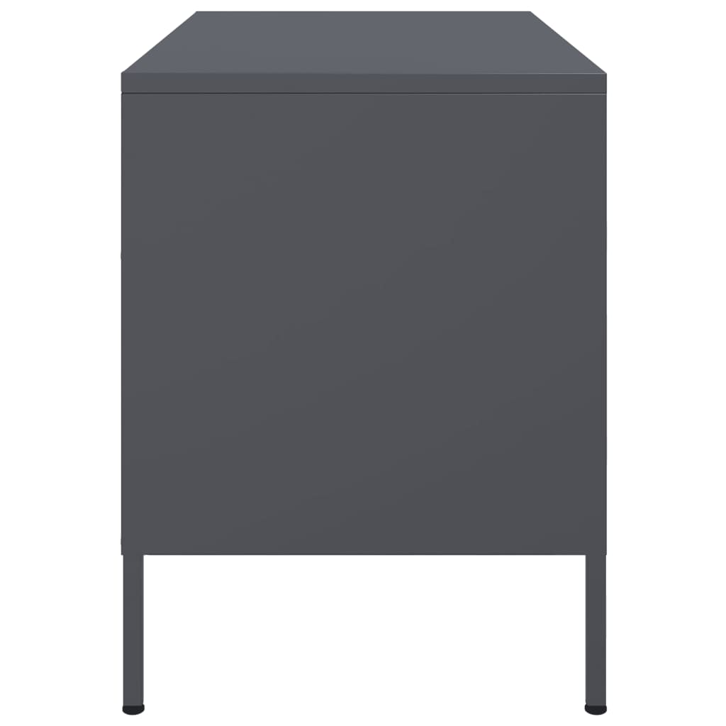 vidaXL Szafki pod TV, 2 szt., antracytowe, 68x39x50,5 cm, stalowe