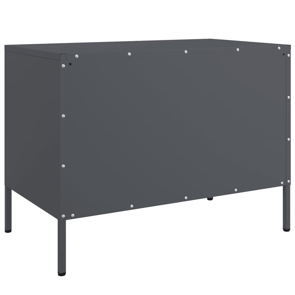 vidaXL Szafki pod TV, 2 szt., antracytowe, 68x39x50,5 cm, stalowe