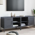 vidaXL Szafki pod TV, 2 szt., antracytowe, 68x39x50,5 cm, stalowe
