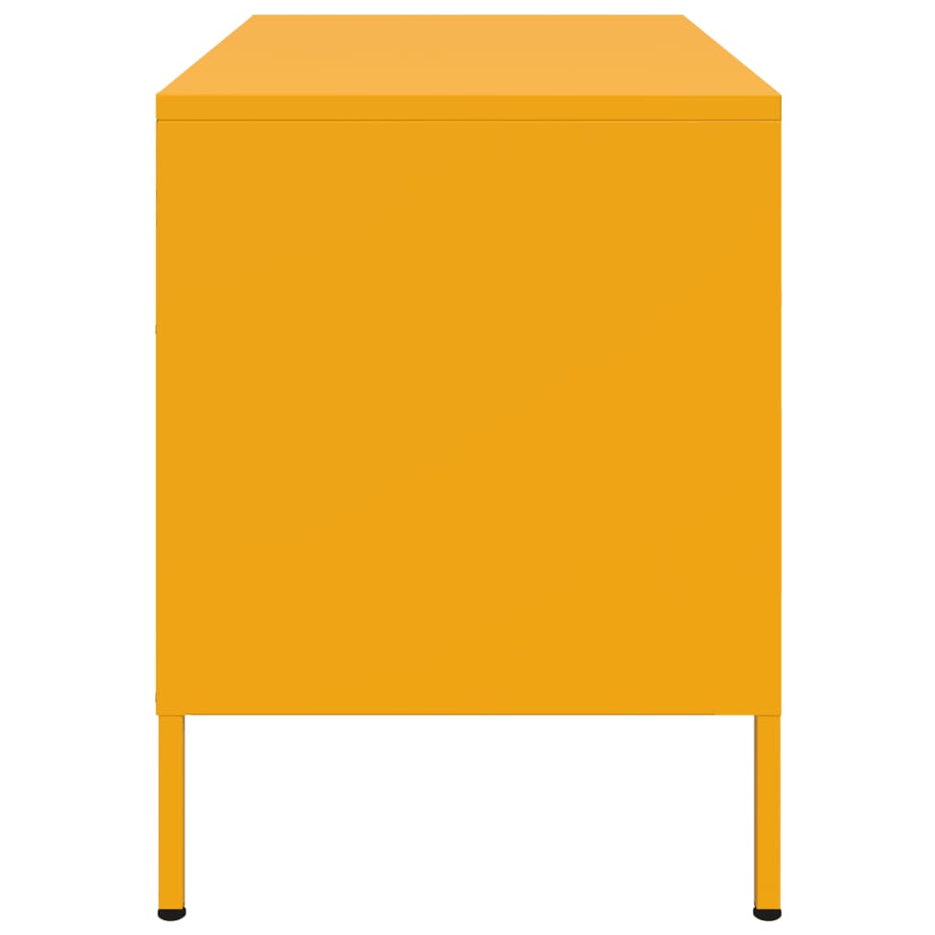vidaXL Szafki pod telewizor, 2 szt., musztardowe, 68x39x50,5 cm, stal