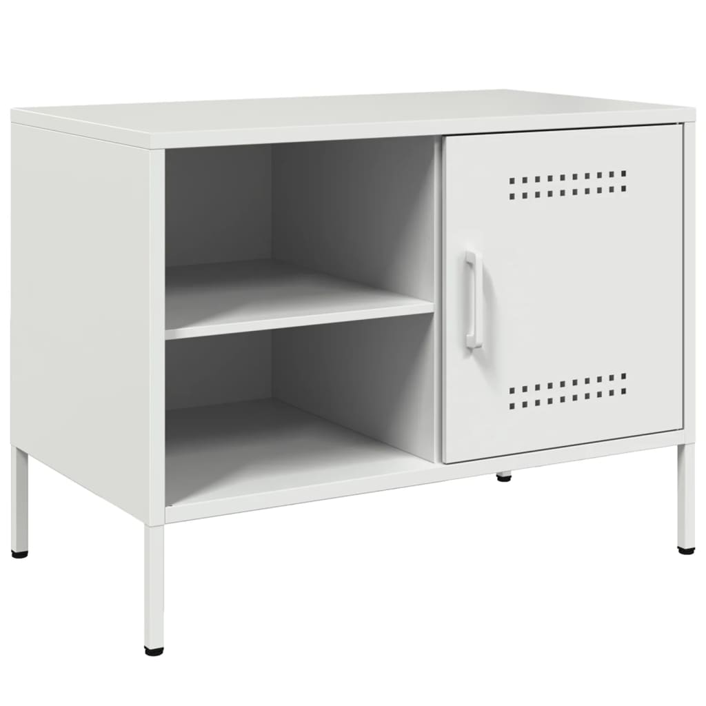 vidaXL Szafka pod telewizor, biała, 68x39x50,5 cm, stalowa