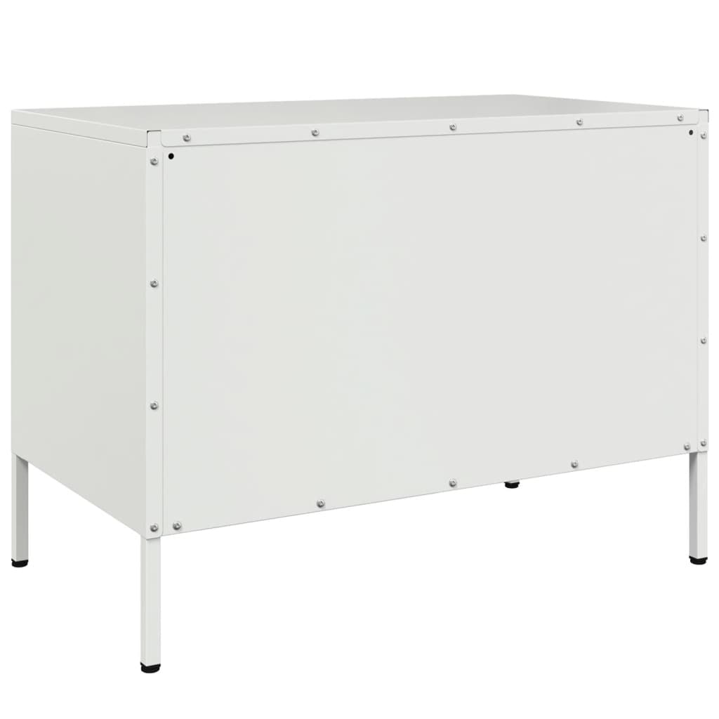 vidaXL Szafka pod telewizor, biała, 68x39x50,5 cm, stalowa