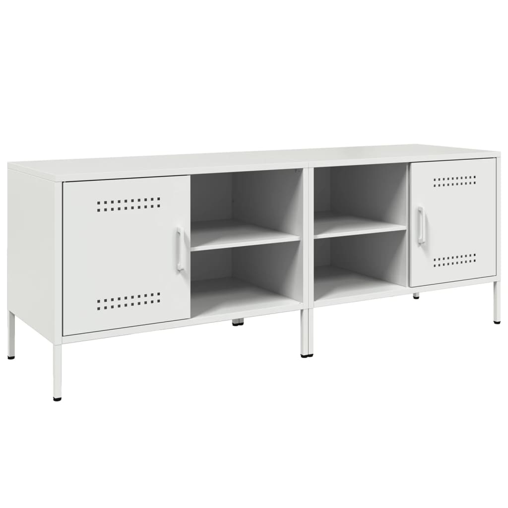 vidaXL Szafki pod telewizor, 2 szt., białe, 68x39x50,5 cm, stalowe