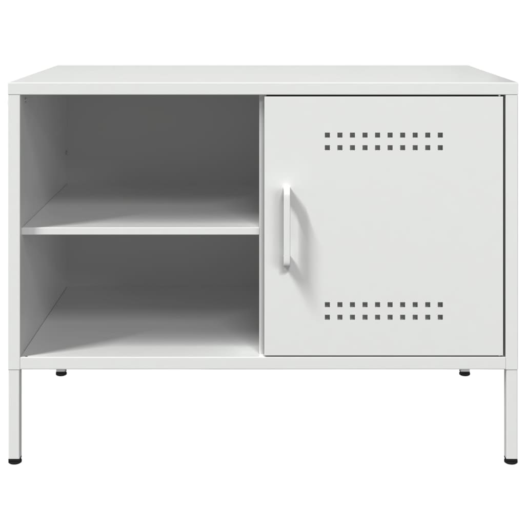 vidaXL Szafki pod telewizor, 2 szt., białe, 68x39x50,5 cm, stalowe