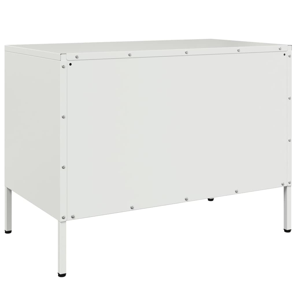 vidaXL Szafki pod telewizor, 2 szt., białe, 68x39x50,5 cm, stalowe