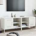 vidaXL Szafki pod telewizor, 2 szt., białe, 68x39x50,5 cm, stalowe