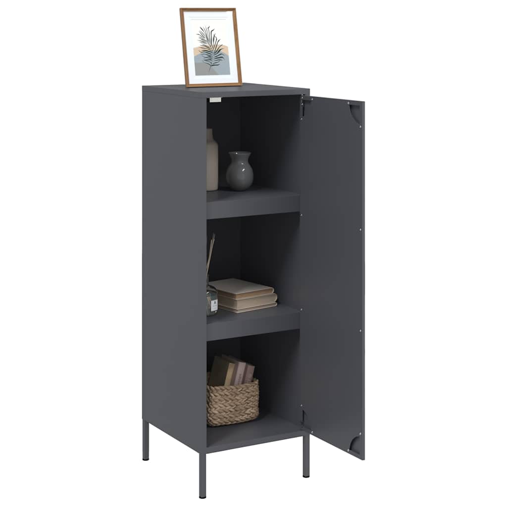 vidaXL Szafka, antracytowa, 36x39x113 cm, stal