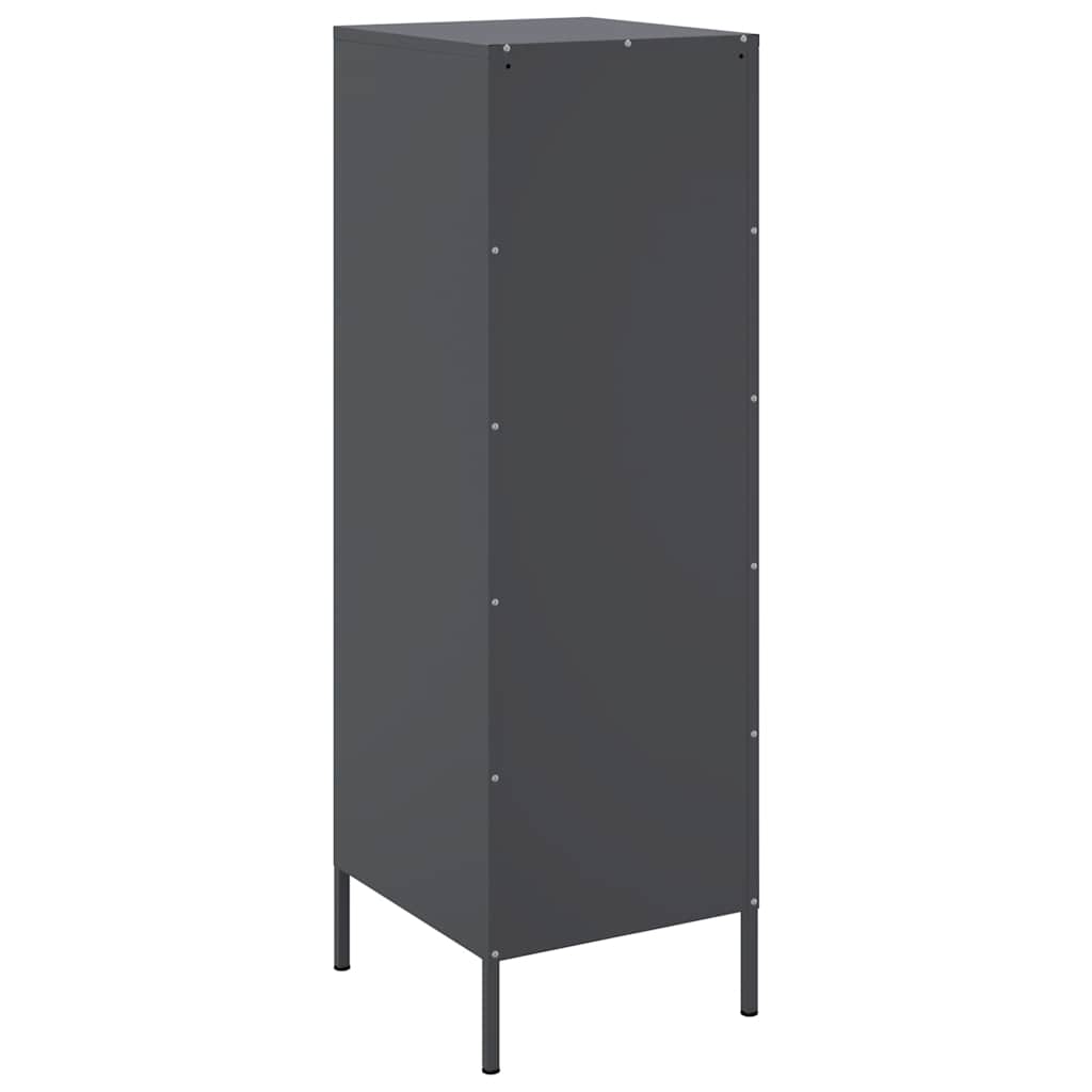 vidaXL Szafka, antracytowa, 36x39x113 cm, stal