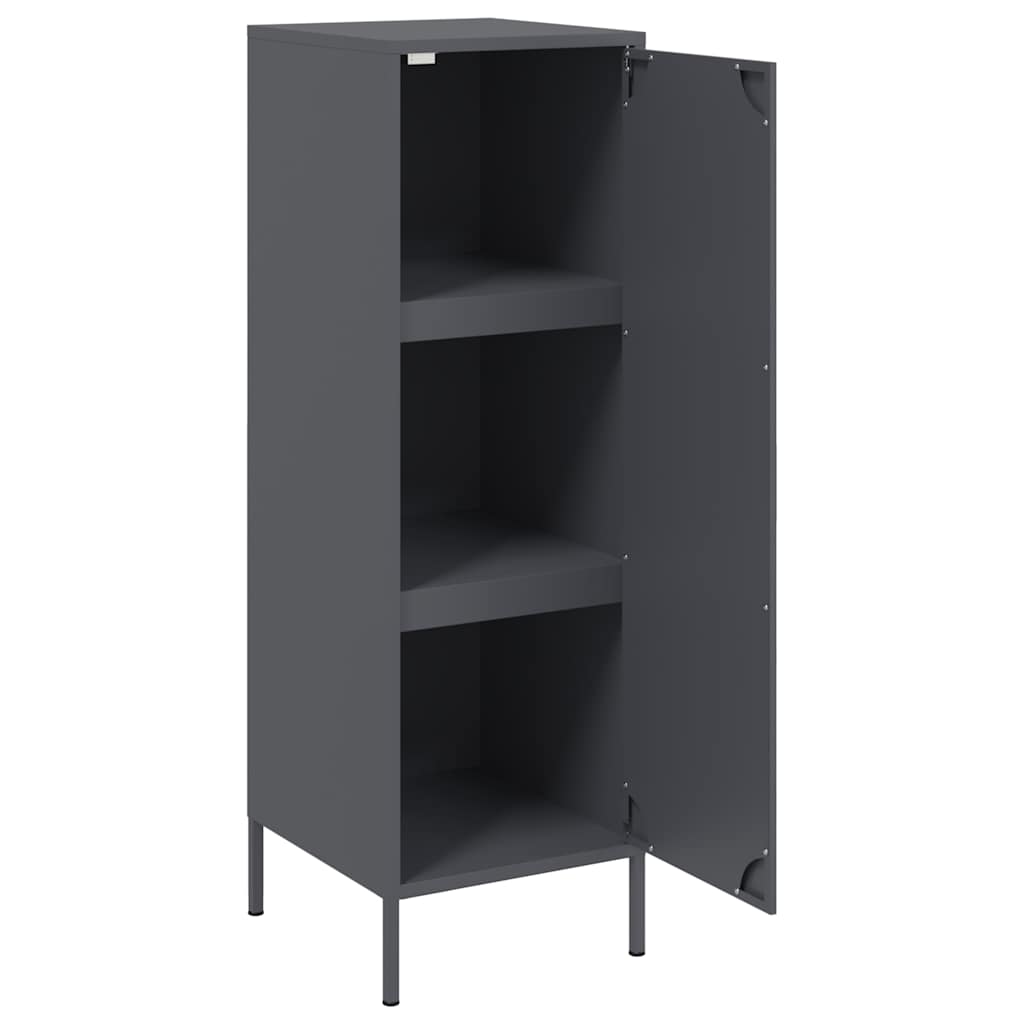 vidaXL Szafka, antracytowa, 36x39x113 cm, stal