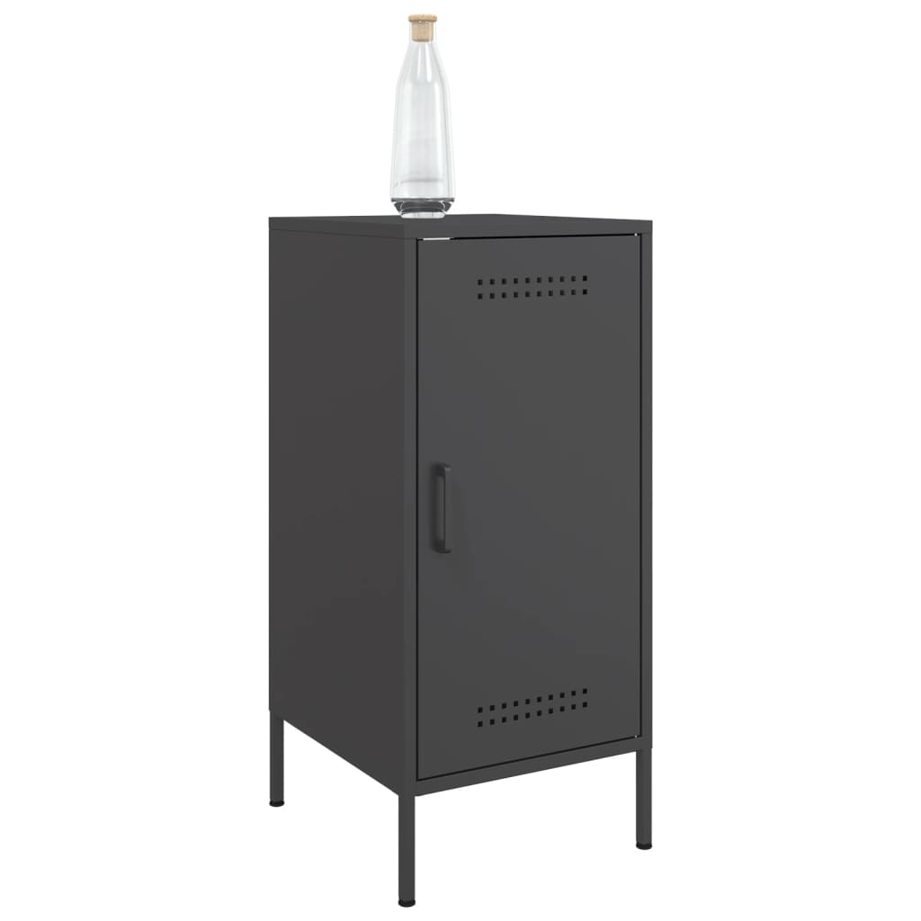 vidaXL Szafki, 2 szt., czarne, 36x39x79 cm, stal