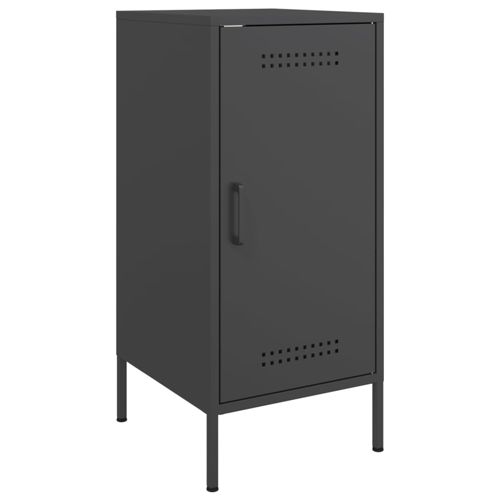 vidaXL Szafki, 2 szt., czarne, 36x39x79 cm, stal