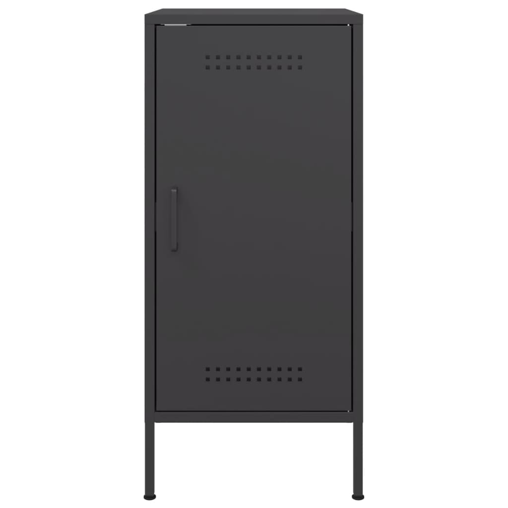 vidaXL Szafki, 2 szt., czarne, 36x39x79 cm, stal