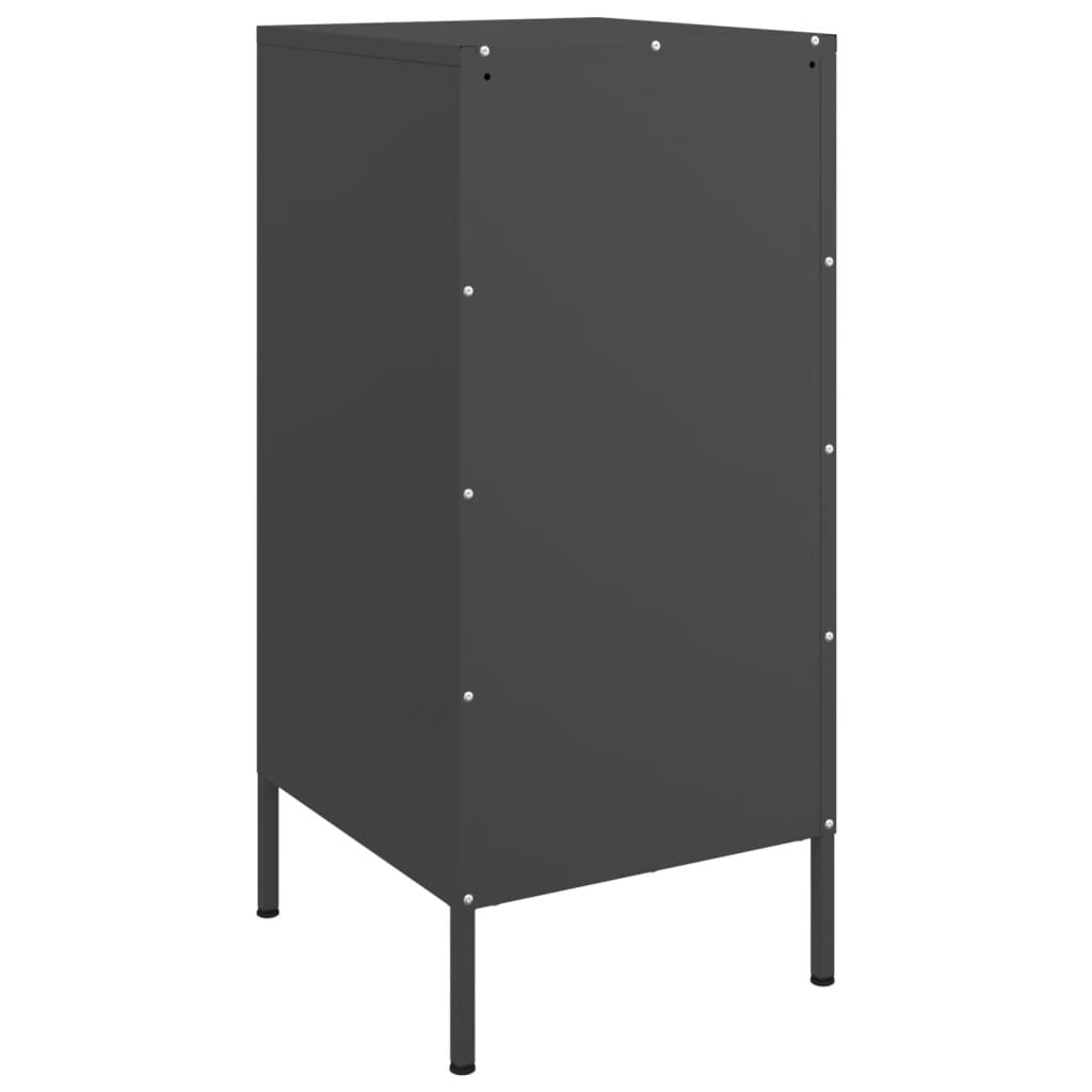 vidaXL Szafki, 2 szt., czarne, 36x39x79 cm, stal