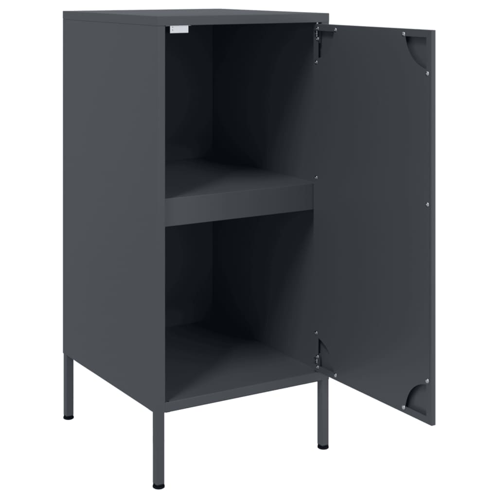 vidaXL Szafka, antracytowa, 36x39x79 cm, stal