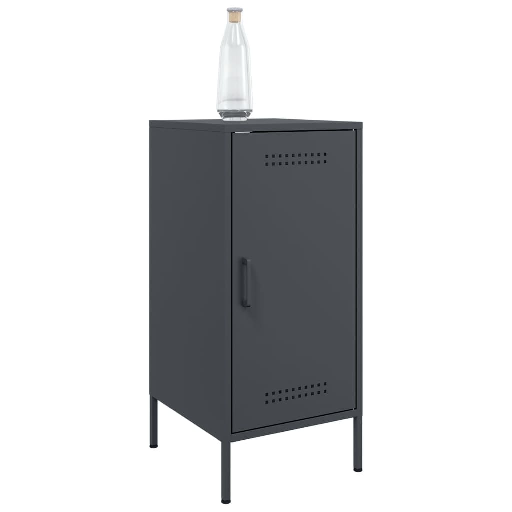 vidaXL Szafki, 2 szt., antracytowe, 36x39x79 cm, stal
