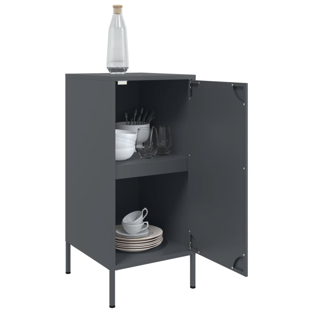 vidaXL Szafki, 2 szt., antracytowe, 36x39x79 cm, stal