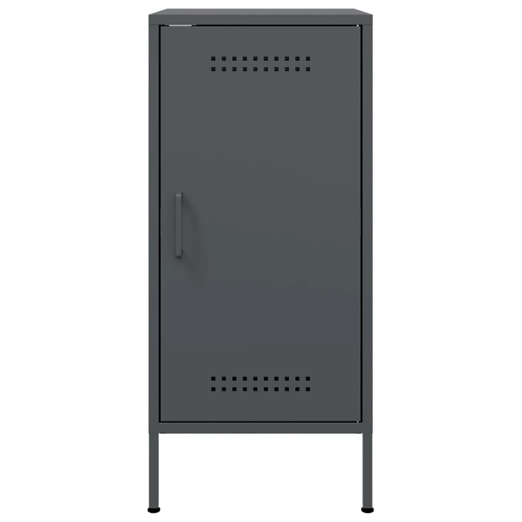 vidaXL Szafki, 2 szt., antracytowe, 36x39x79 cm, stal