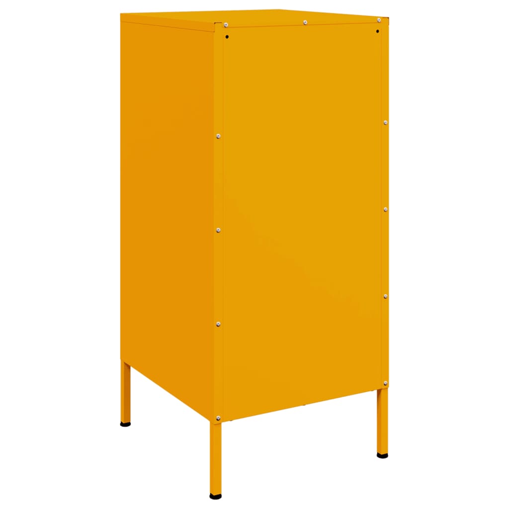 vidaXL Szafki, 2 szt., musztardowe, 36x39x79 cm, stal