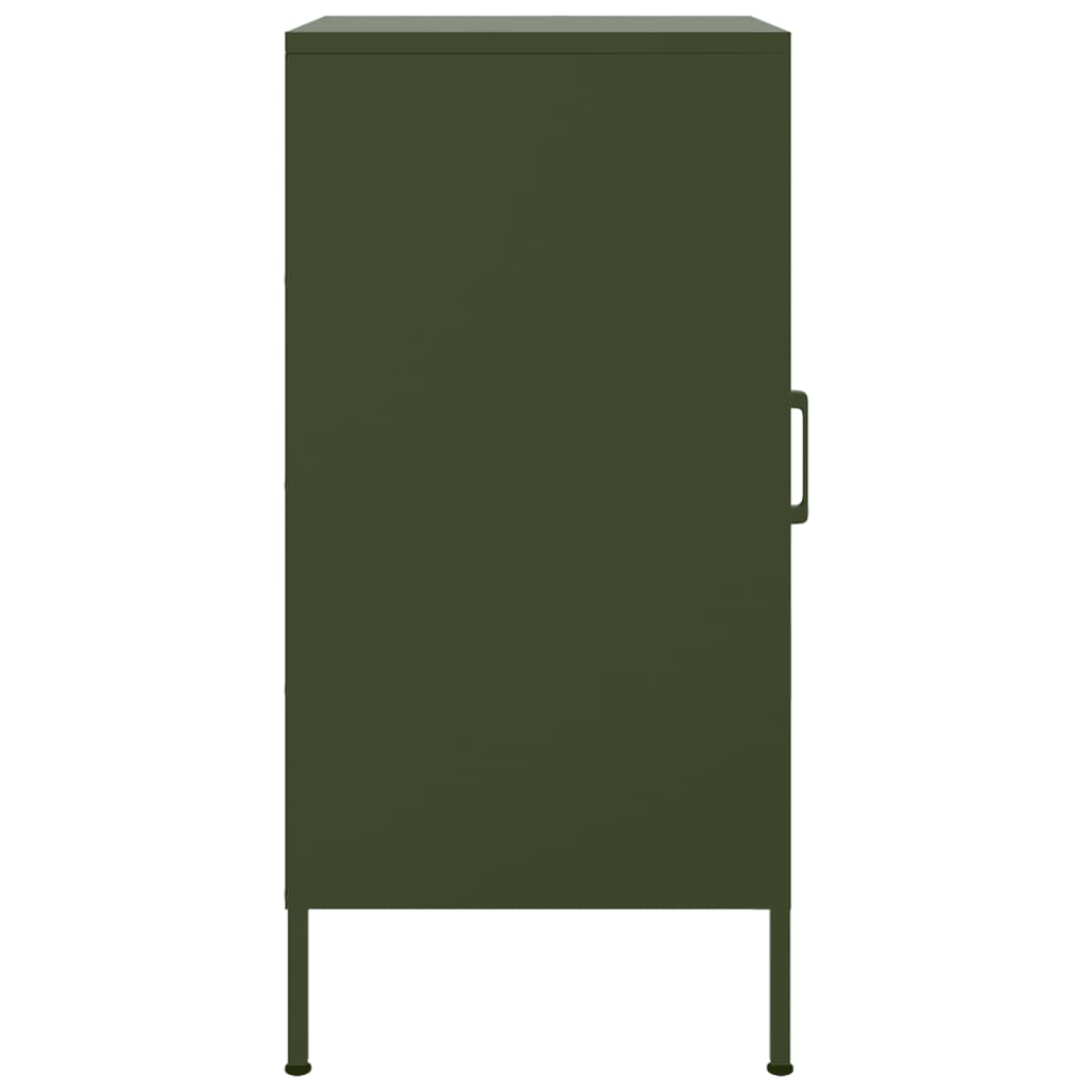 vidaXL Szafki, 2 szt., oliwkowe, 36x39x79 cm, stal