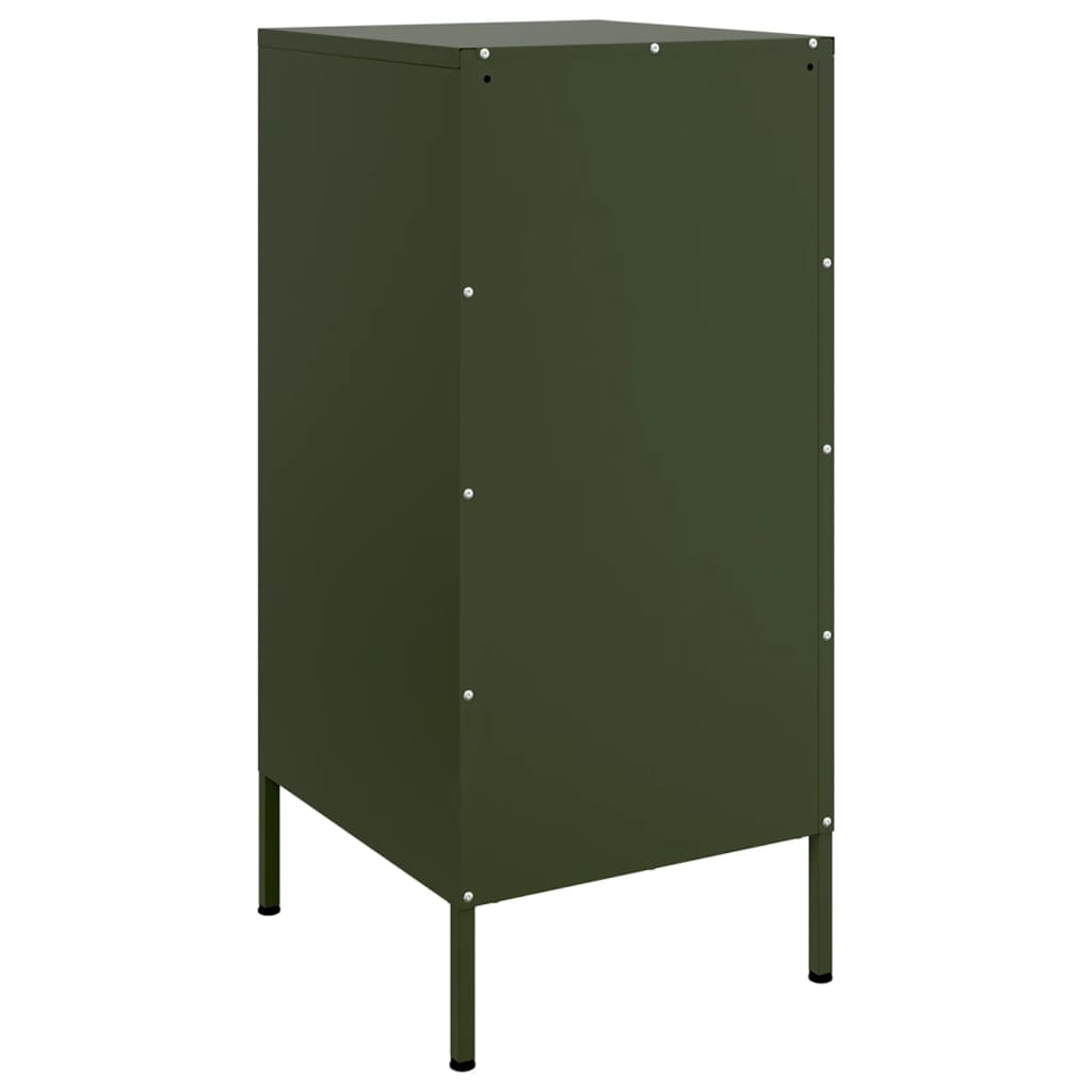 vidaXL Szafki, 2 szt., oliwkowe, 36x39x79 cm, stal