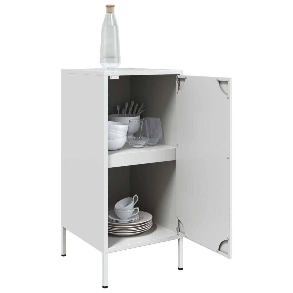 vidaXL Szafki, 2 szt., białe, 36x39x79 cm, stal
