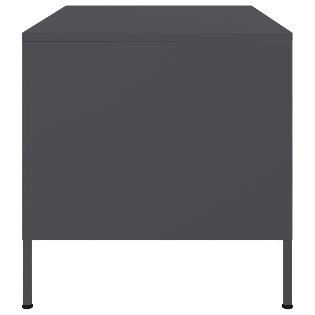 vidaXL Stolik kawowy, antracytowy, 68x50x50,5 cm, stal