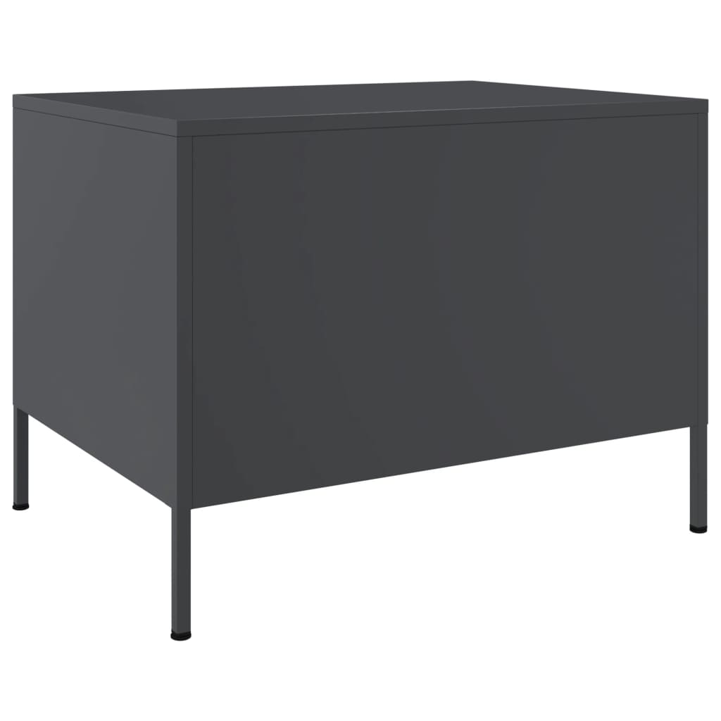 vidaXL Stolik kawowy, antracytowy, 68x50x50,5 cm, stal