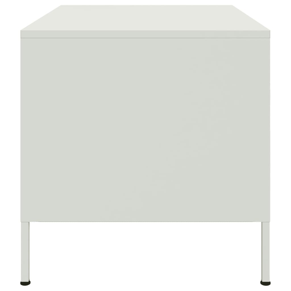 vidaXL Stolik kawowy, biały, 68x50x50,5 cm, stal
