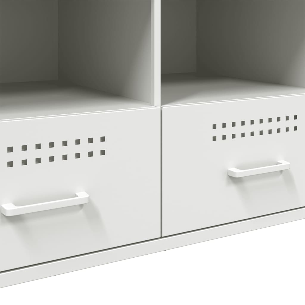 vidaXL Szafka pod telewizor, biała, 100,5x39x50,5 cm, stalowa