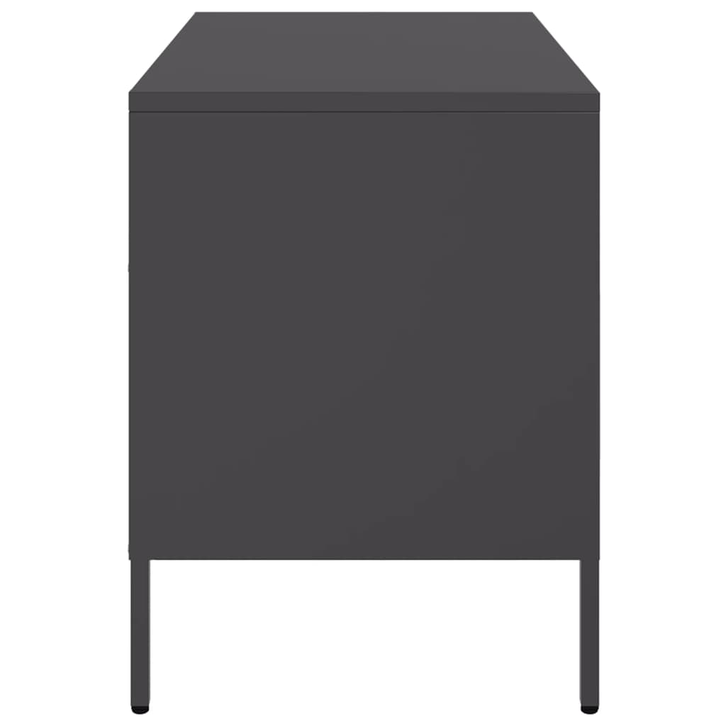 vidaXL Szafka RTV, czarna, 68x39x50,5 cm, stalowa