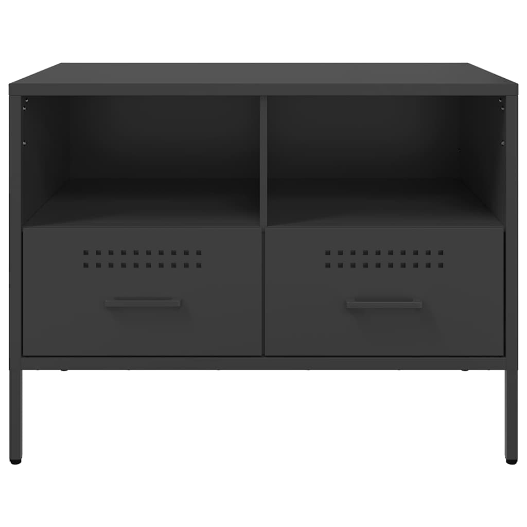 vidaXL Szafki RTV, 2 szt., czarne, 68x39x50,5 cm, stalowe