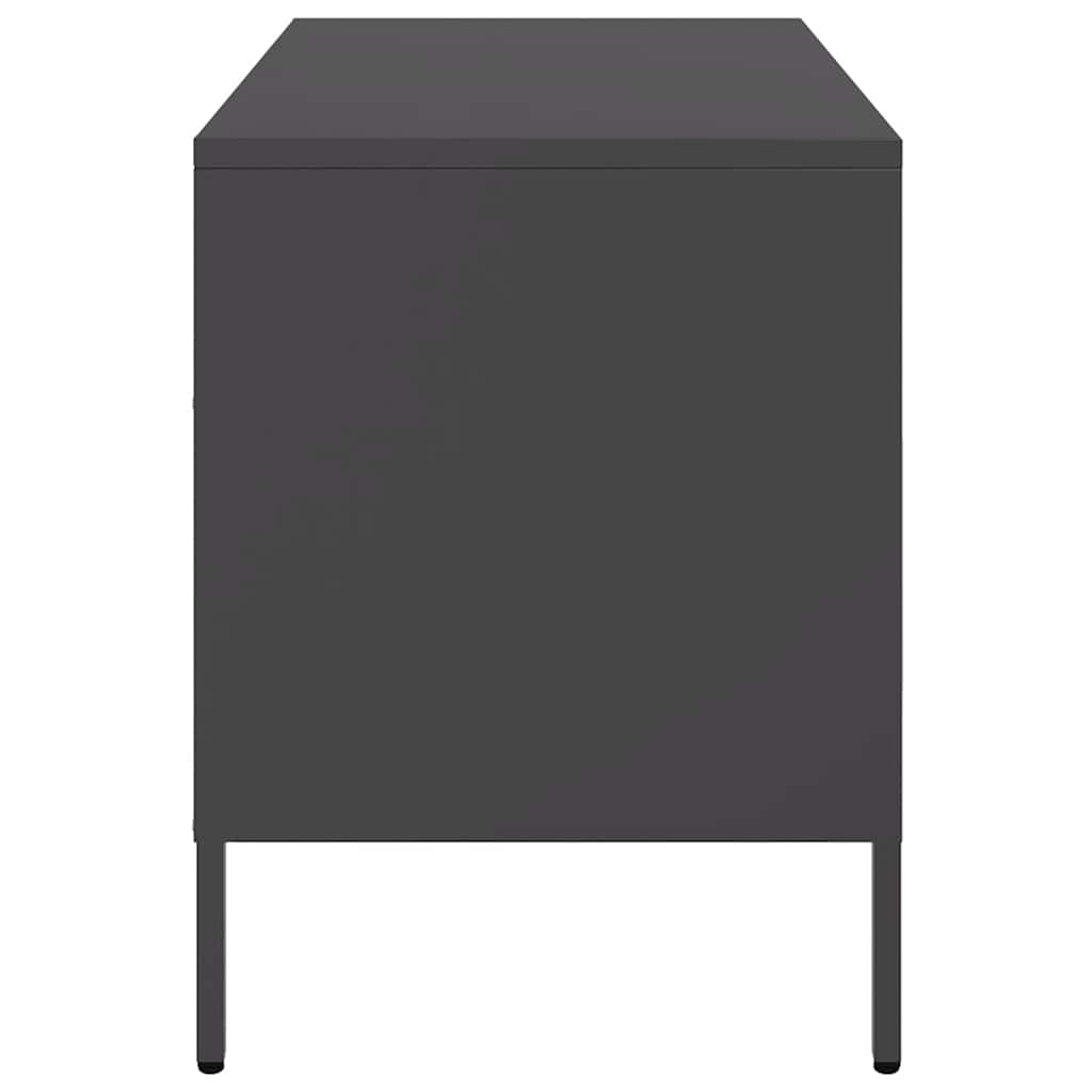 vidaXL Szafki RTV, 2 szt., czarne, 68x39x50,5 cm, stalowe