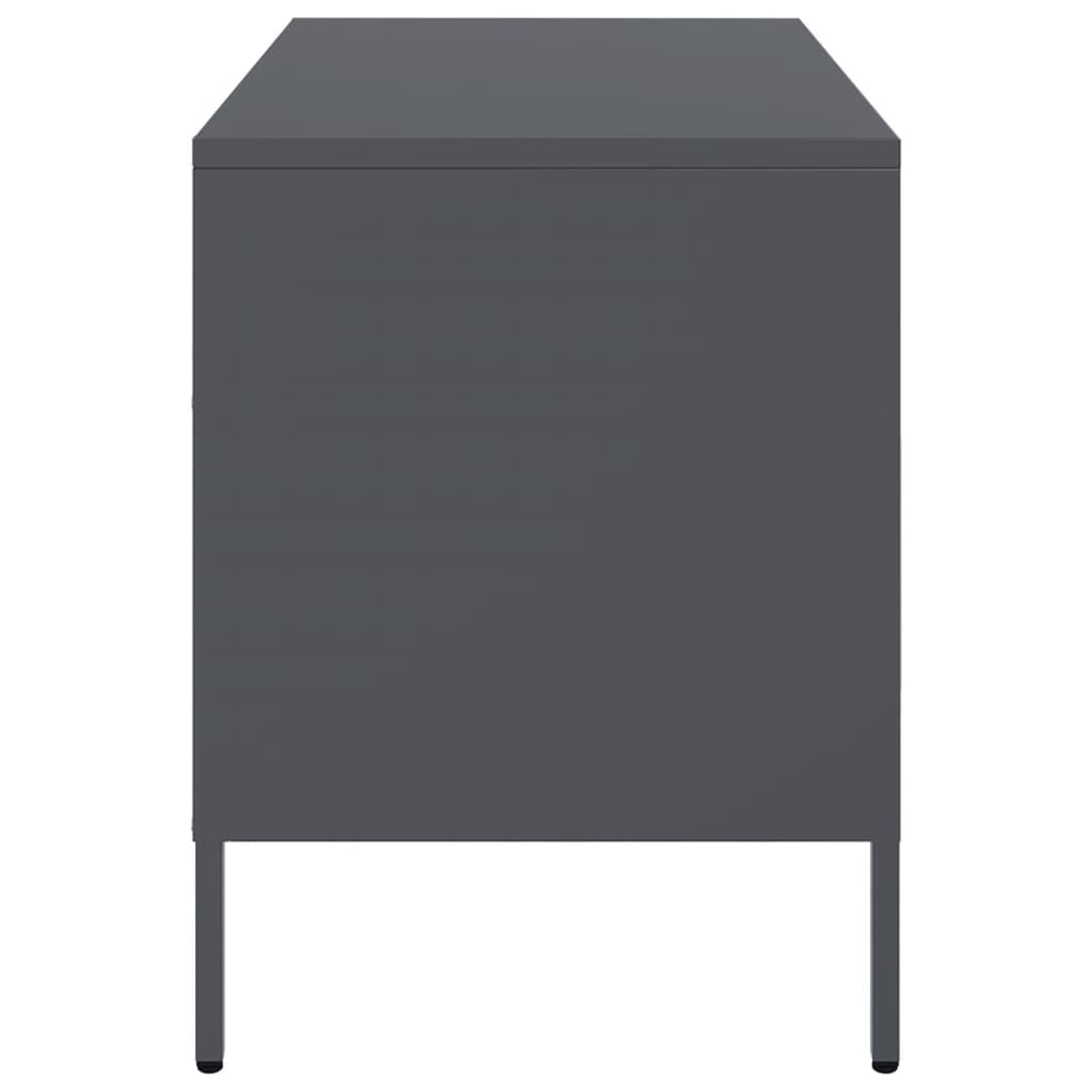 vidaXL Szafki RTV, 2 szt., antracytowe, 68x39x50,5 cm, stalowe