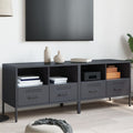 vidaXL Szafki RTV, 2 szt., antracytowe, 68x39x50,5 cm, stalowe