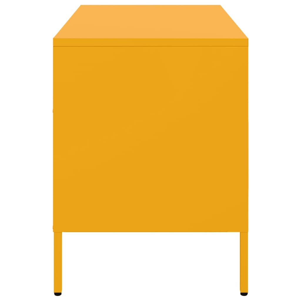 vidaXL Szafki pod telewizor, 2 szt., musztardowe, 68x39x50,5 cm, stal