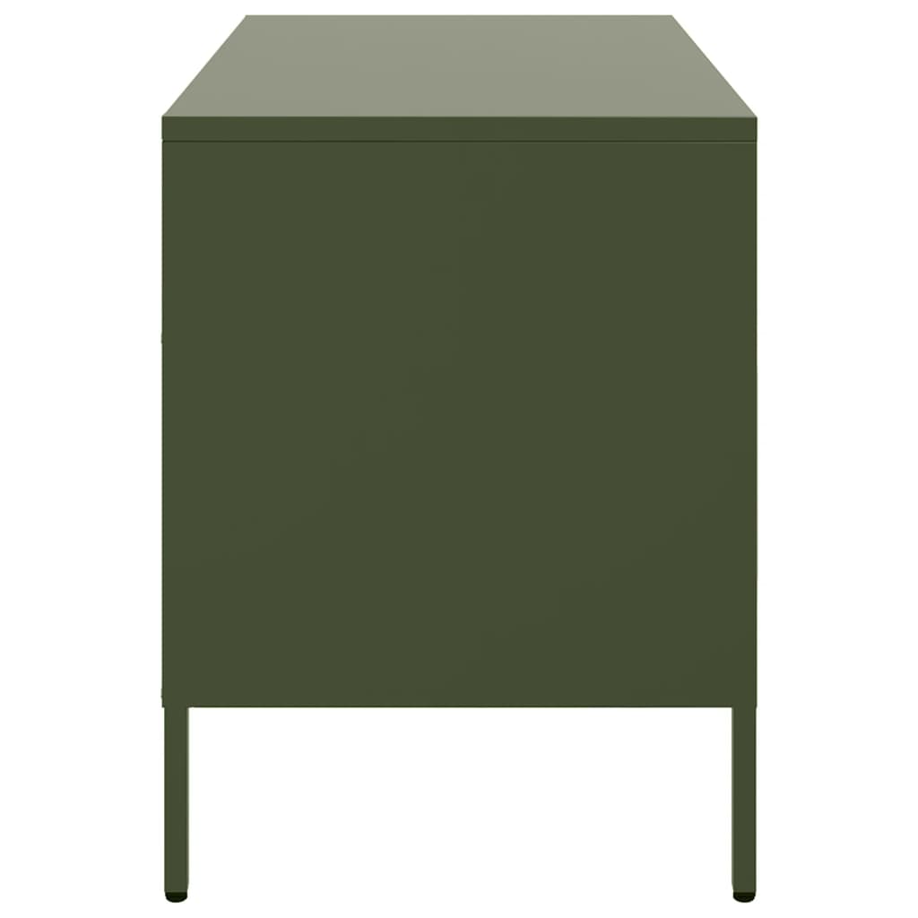 vidaXL Szafki pod telewizor, 2 szt., oliwkowe, 68x39x50,5 cm, stalowe