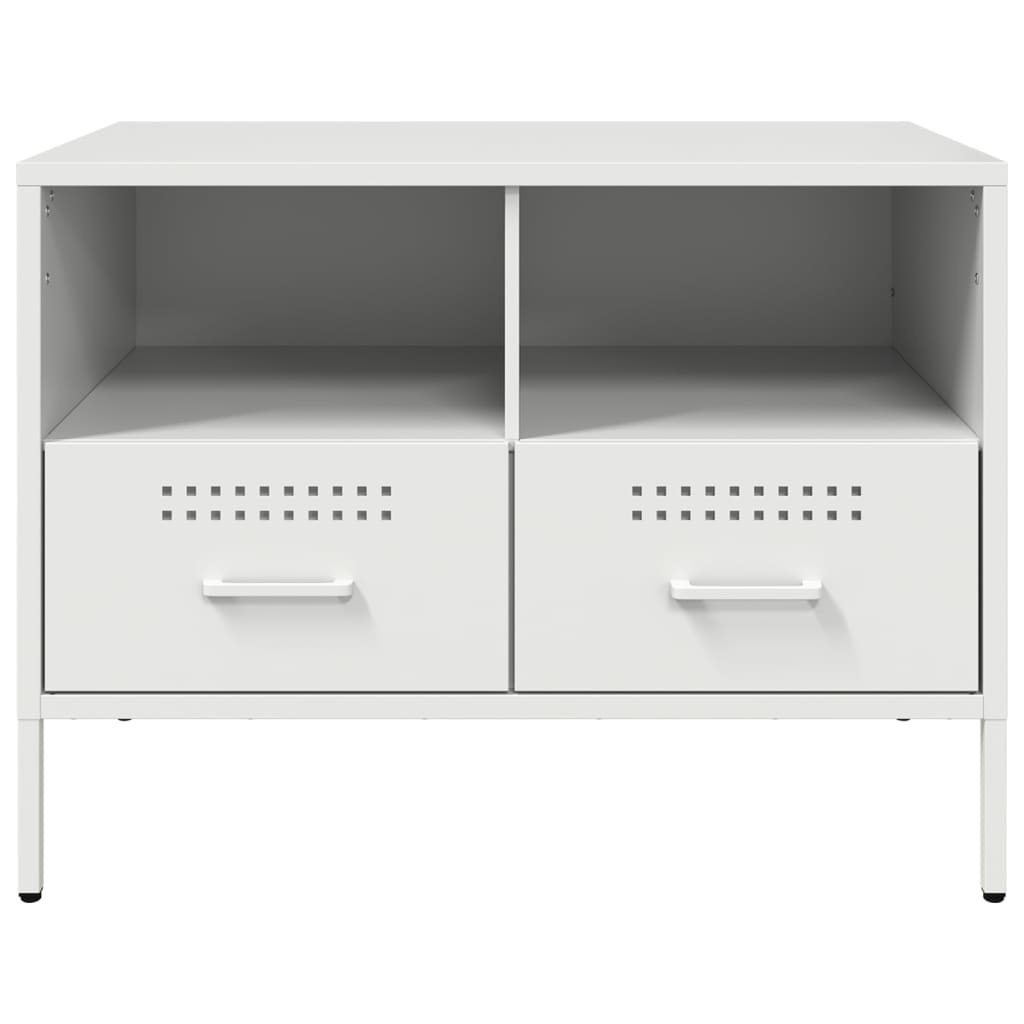 vidaXL Szafka pod telewizor, biała, 68x39x50,5 cm, stalowa