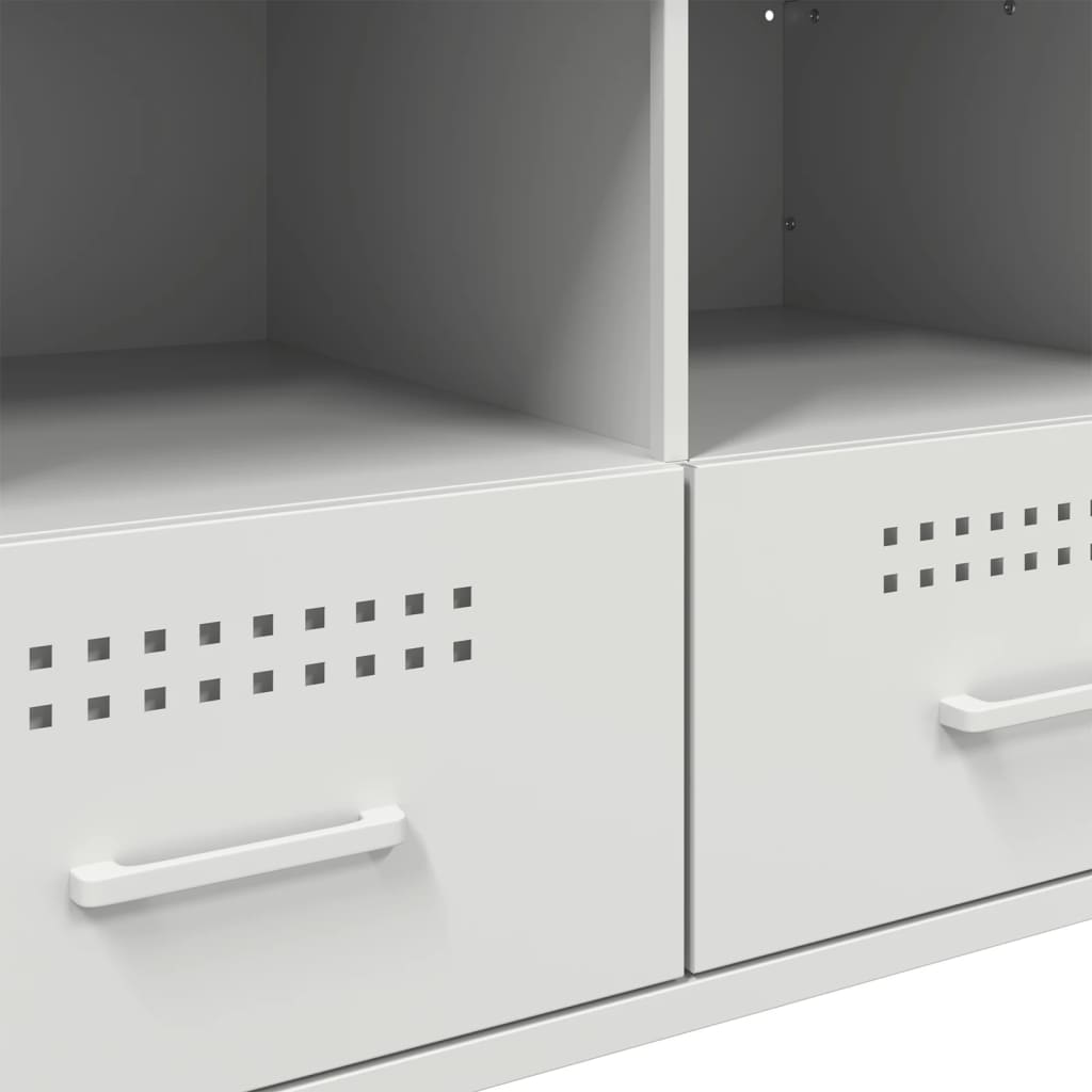 vidaXL Szafka pod telewizor, biała, 68x39x50,5 cm, stalowa