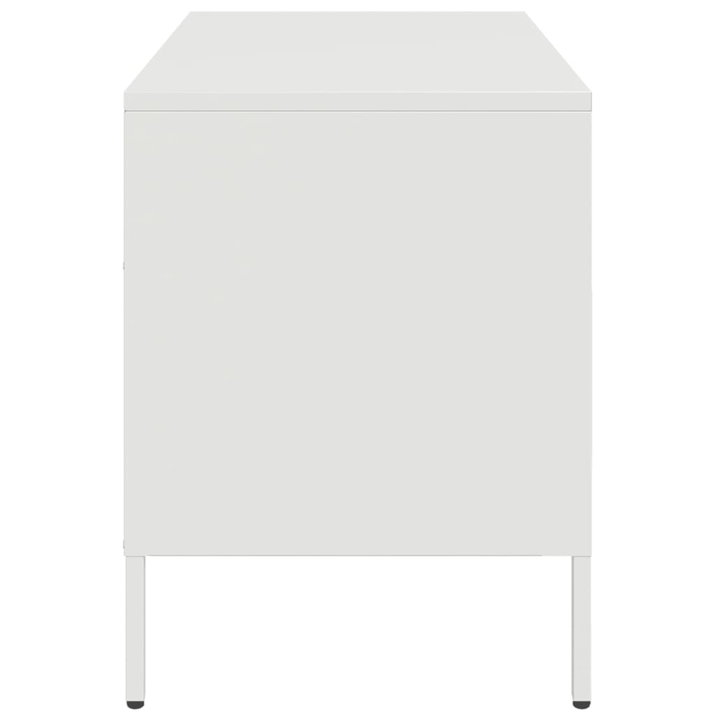 vidaXL Szafki pod telewizor, 2 szt., białe, 68x39x50,5 cm, stalowe