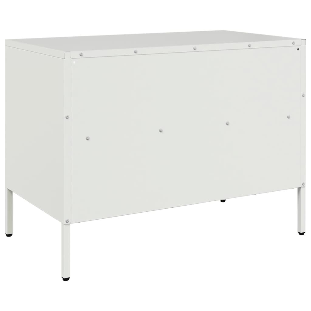 vidaXL Szafki pod telewizor, 2 szt., białe, 68x39x50,5 cm, stalowe