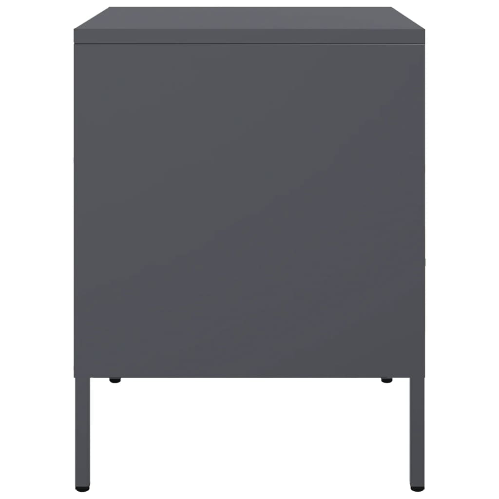 vidaXL Szafki nocne, 2 szt., antracytowe, 36x39x50,5 cm, stal